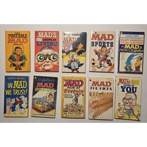 MAD Book Bundle Set of 10 Books-Rare-Vintage-Mad-Humor-Comics (MB02)